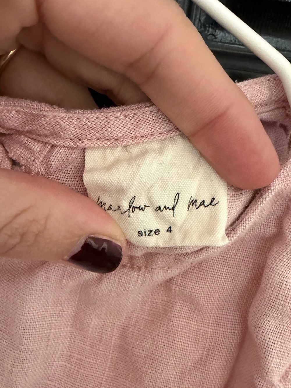 Kid 4T Marlow and Mae blush pink linen dress - Picture 3 of 3